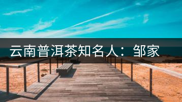 云南普洱茶知名人:鄒家駒