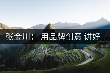 張金川： 用品牌創(chuàng)意 講好茶故事