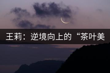王莉：逆境向上的“茶葉美女”