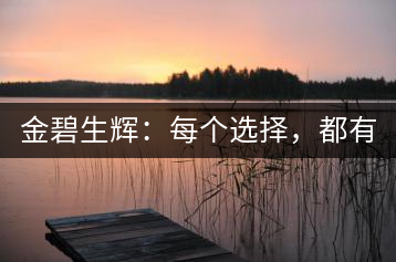 金碧生輝：每個(gè)選擇，都有選擇的理由