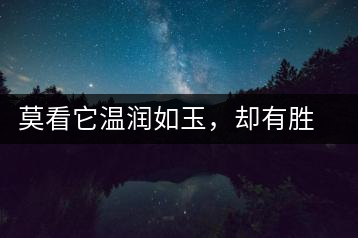 莫看它溫潤如玉，卻有勝瓊漿之味