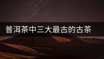 普洱茶中三大最古的古茶園