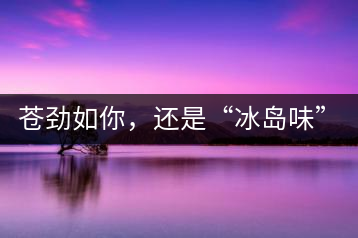 蒼勁如你，還是“冰島味”嗎？