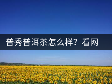 普秀普洱茶怎么樣？看網(wǎng)友精彩回答