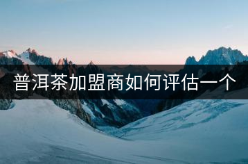 普洱茶加盟商如何評(píng)估一個(gè)普洱茶品牌是否值得加盟？