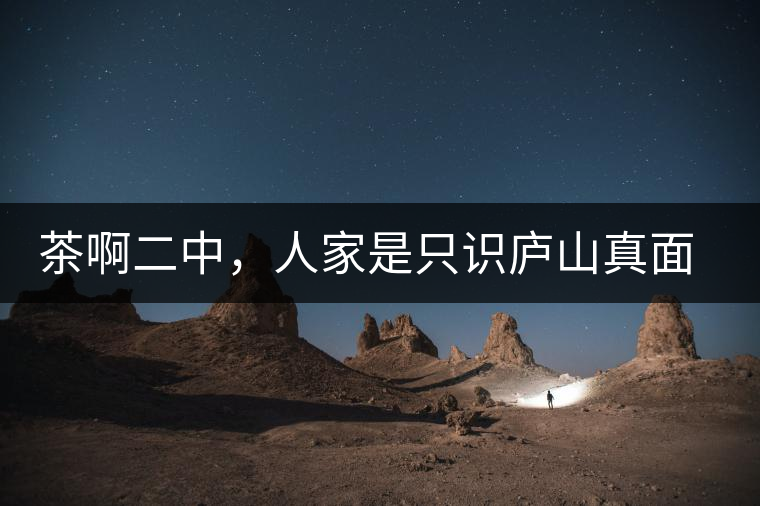 茶啊二中，人家是只識廬山真面目，你是只認識彎弓射大雕！