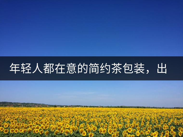 年輕人都在意的簡約茶包裝，出道顏值即巔峰的茶包裝可真好喝！