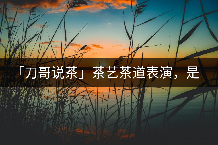 「刀哥說茶」茶藝茶道表演，是裝還是文化？