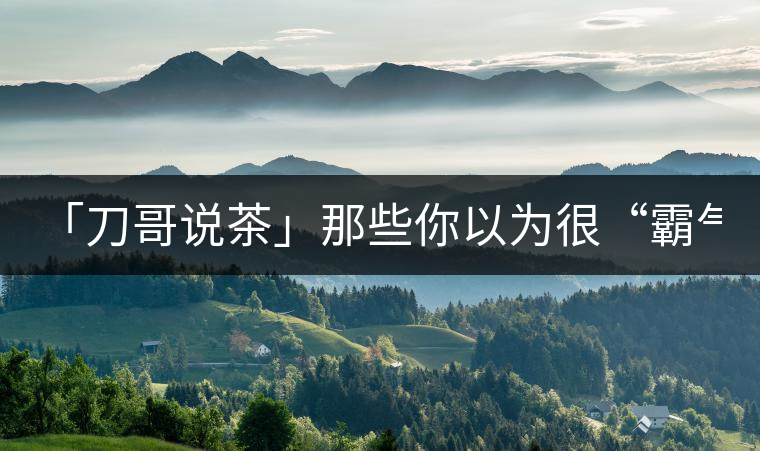 「刀哥說茶」那些你以為很“霸氣”的茶，根本就不是...