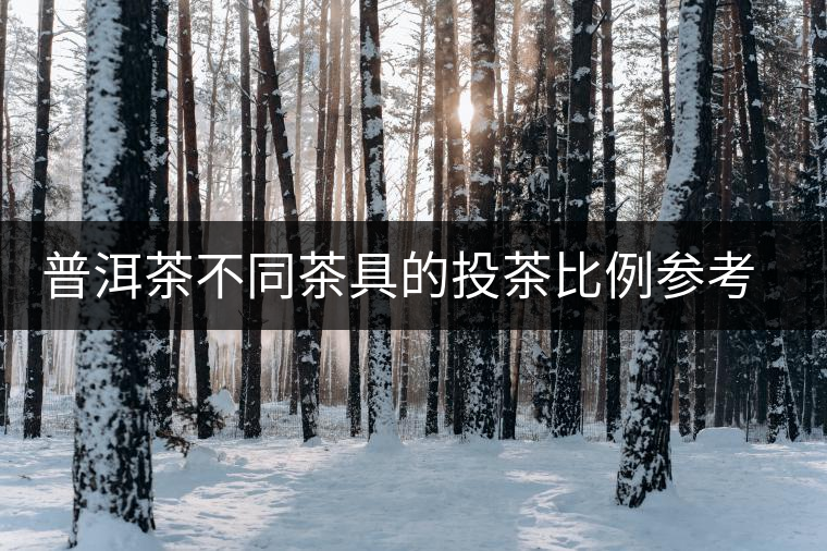 普洱茶不同茶具的投茶比例參考 ？