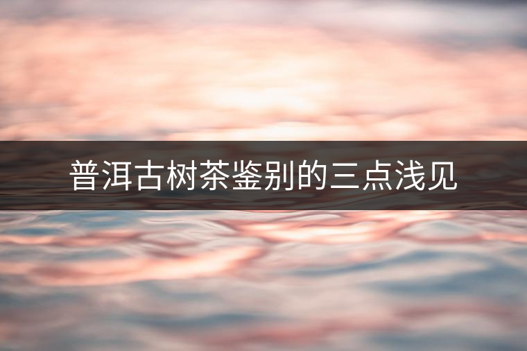 普洱古樹茶鑒別的三點淺見 普洱古樹茶鑒別的三點淺見