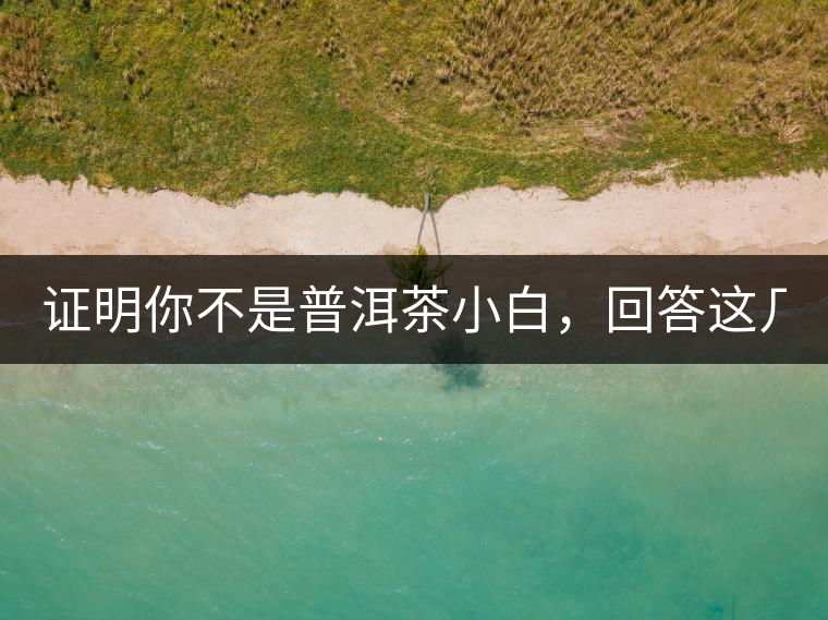 證明你不是普洱茶小白，回答這幾個(gè)問(wèn)題先！