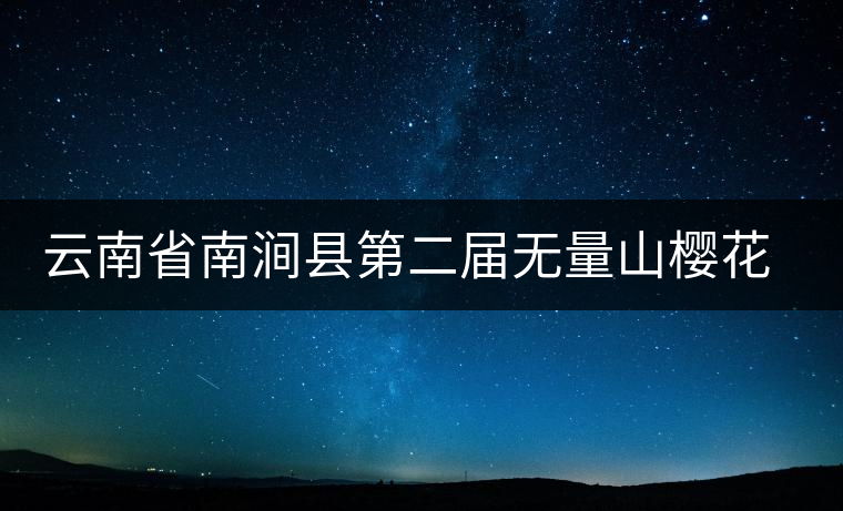 云南省南澗縣第二屆無(wú)量山櫻花節(jié)開(kāi)幕