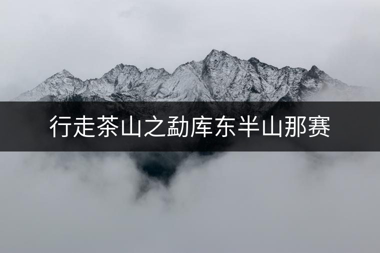 行走茶山之勐庫東半山那賽