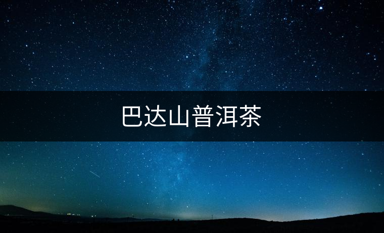 巴達(dá)山普洱茶