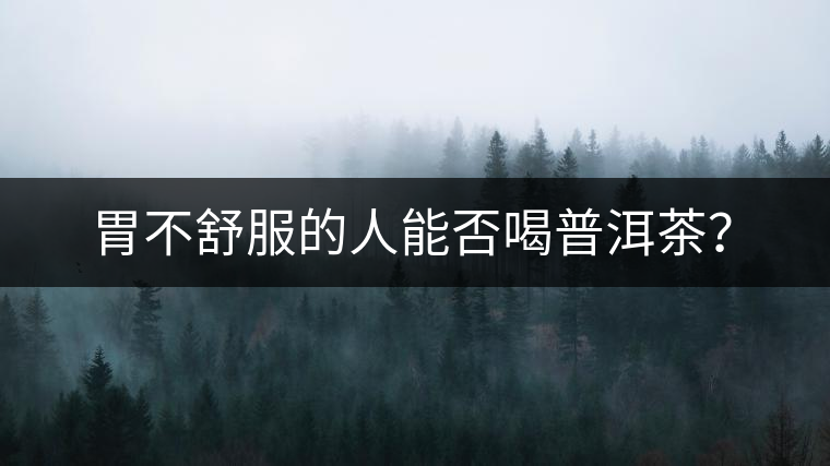 胃不舒服的人能否喝普洱茶？