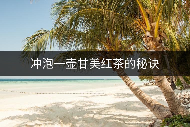 沖泡一壺甘美紅茶的秘訣 沖泡一壺甘美紅茶的秘訣
