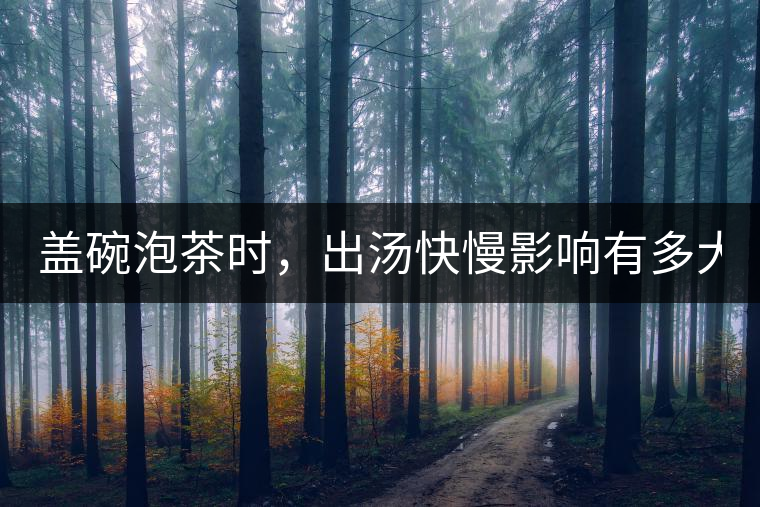 蓋碗泡茶時(shí)，出湯快慢影響有多大？