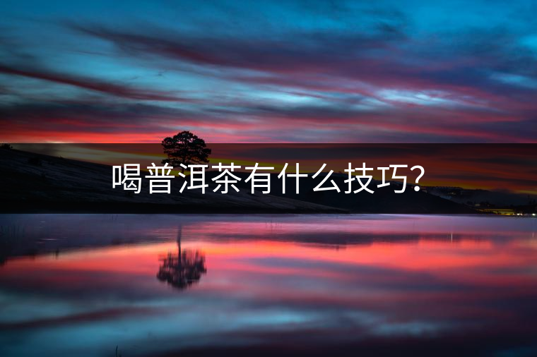 喝普洱茶有什么技巧？