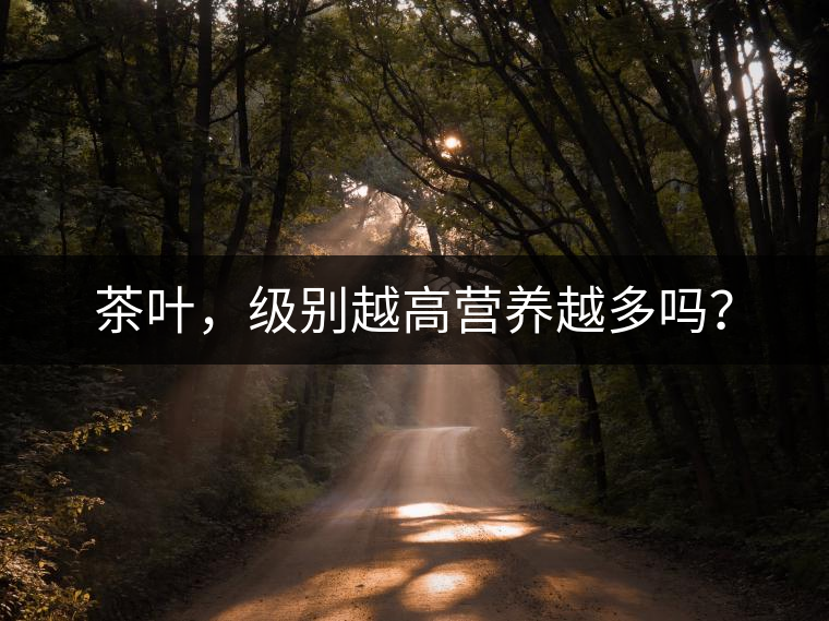 茶葉，級別越高營養(yǎng)越多嗎？