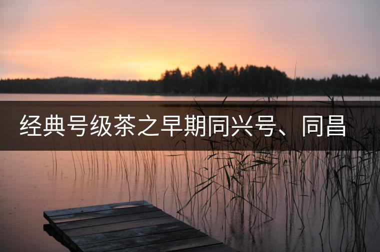 經(jīng)典號級茶之早期同興號、同昌黃記老圓茶