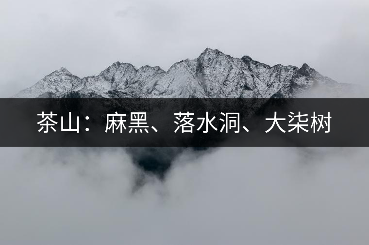 茶山：麻黑、落水洞、大柒樹
