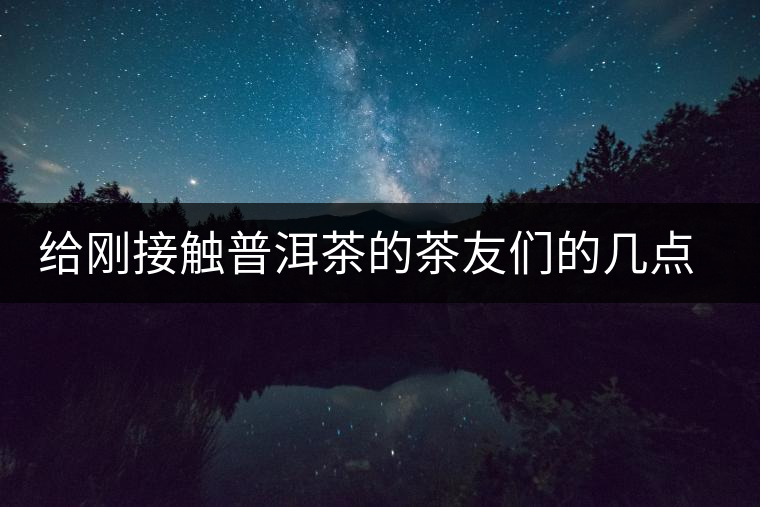 給剛接觸普洱茶的茶友們的幾點(diǎn)建議
