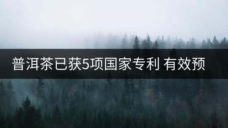 普洱茶已獲5項國家專利 有效預(yù)防和治療糖尿病