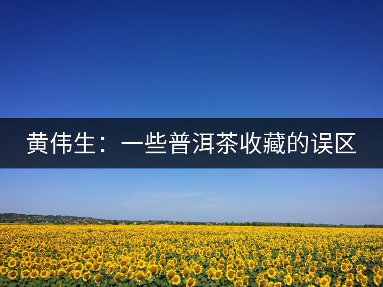 黃偉生:一些普洱茶收藏的誤區(qū) 黃偉生:一些普洱茶收藏的誤區(qū)