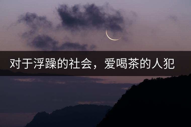 對(duì)于浮躁的社會(huì)，愛喝茶的人犯了種種罪行