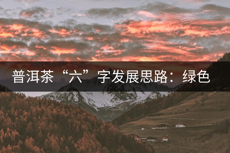 普洱茶“六”字發(fā)展思路：綠色、健康、創(chuàng)新