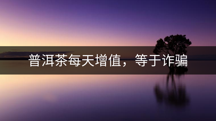 普洱茶每天增值，等于詐騙