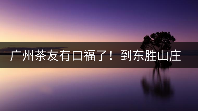 廣州茶友有口福了！到東勝山莊吃“普洱雞”去——