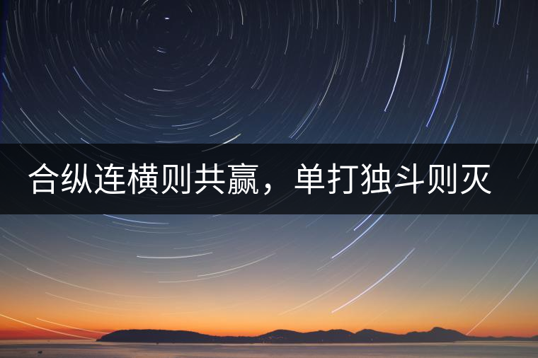 合縱連橫則共贏，單打獨(dú)斗則滅亡
