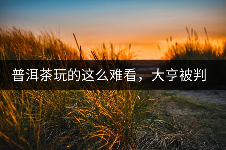 普洱茶玩的這么難看,大亨被判四年 普洱茶玩的這么難看,大亨被判四年