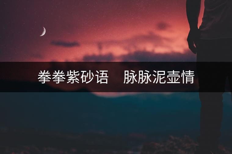 拳拳紫砂語(yǔ)　脈脈泥壺情