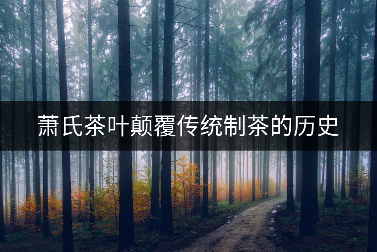 蕭氏茶葉顛覆傳統(tǒng)制茶的歷史 蕭氏茶葉顛覆傳統(tǒng)制茶的歷史