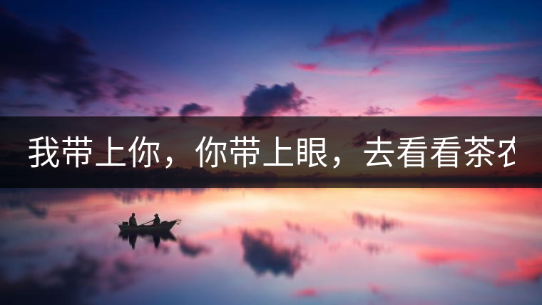 我?guī)夏?，你帶上眼，去看看茶農。