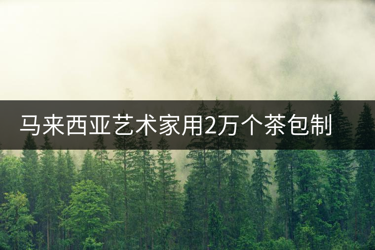 馬來西亞藝術家用2萬個茶包制作出“送茶男子”畫像