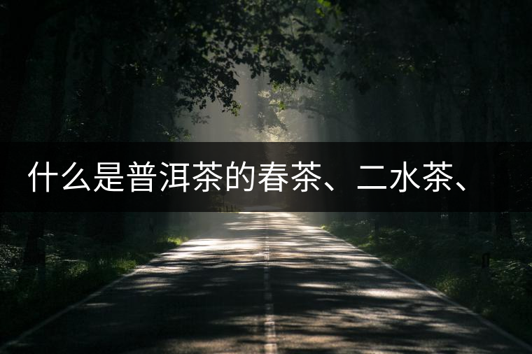 什么是普洱茶的春茶、二水茶、三水茶、四水茶