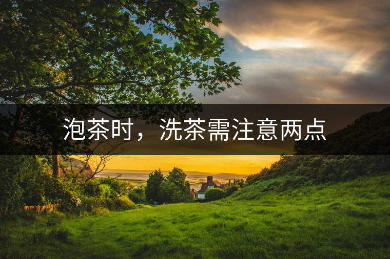 泡茶時(shí)，洗茶需注意兩點(diǎn)