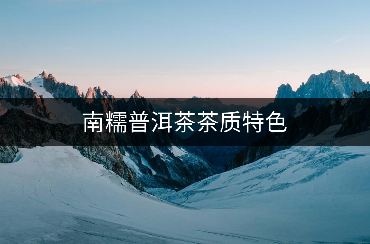 南糯普洱茶茶質特色