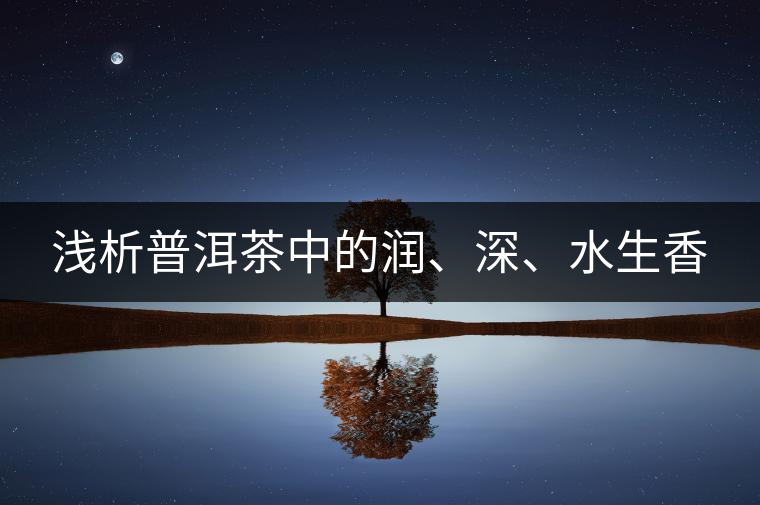 淺析普洱茶中的潤、深、水生香