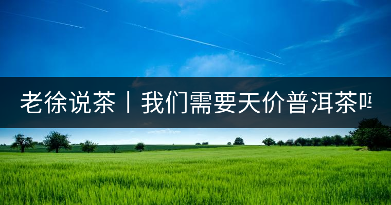 老徐說(shuō)茶丨我們需要天價(jià)普洱茶嗎？