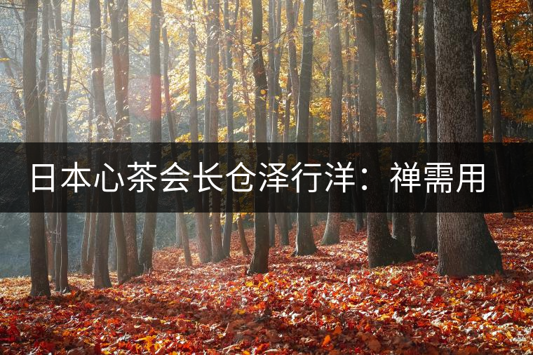 日本心茶會(huì)長(zhǎng)倉(cāng)澤行洋:禪需用茶去“抵達(dá)” 日本心茶會(huì)長(zhǎng)倉(cāng)澤行洋:禪需用茶去“抵達(dá)”