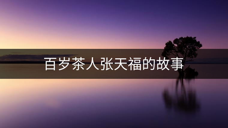 百歲茶人張?zhí)旄5墓适? alt=