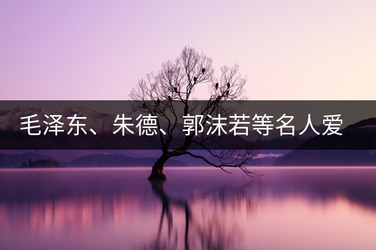 毛澤東、朱德、郭沫若等名人愛茶的種種故事