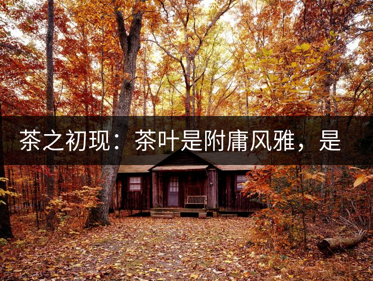 茶之初現(xiàn)：茶葉是附庸風(fēng)雅，是禪茶一味，更是王朝興衰