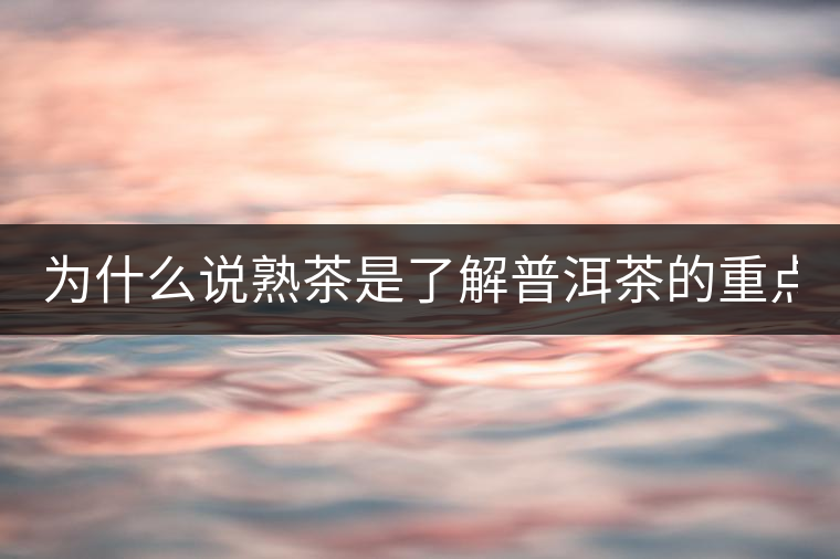 為什么說熟茶是了解普洱茶的重點(diǎn)？