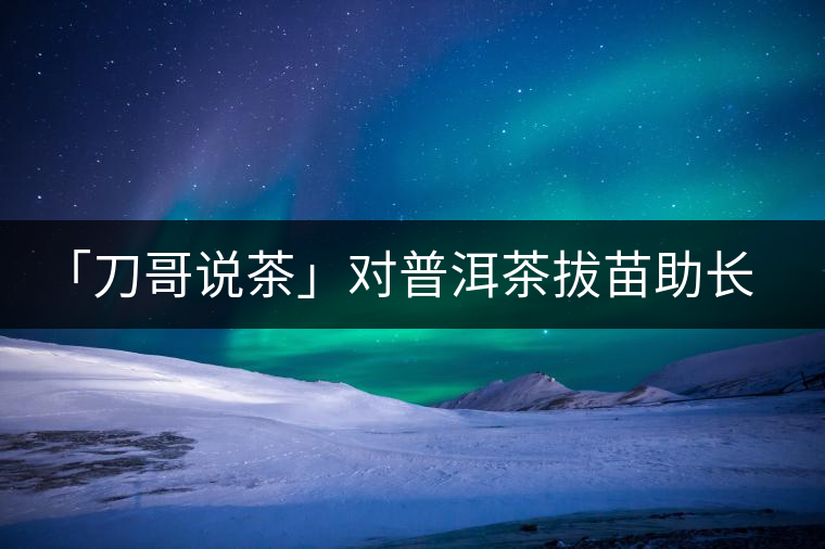 「刀哥說茶」對(duì)普洱茶拔苗助長(zhǎng)的做舊就是在作死 「刀哥說茶」對(duì)普洱茶拔苗助長(zhǎng)的做舊就是在作死